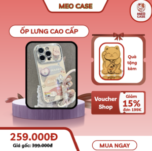 Ốp lưng chính hãng Meo Case cao cấp chống sốc bảo vệ điện thoại