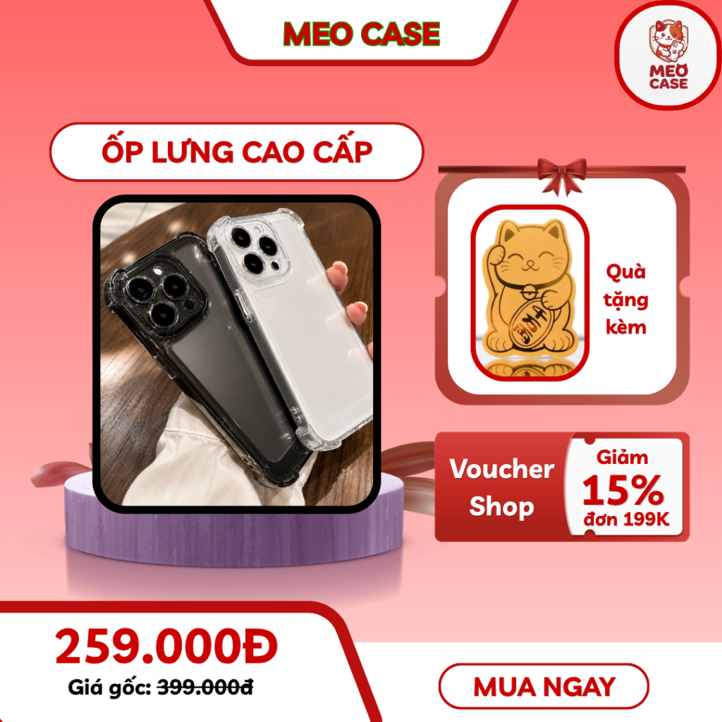 Ốp TPU iPhone Silicon Mềm 4 Góc Cao Cấp